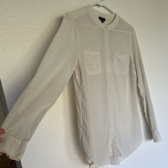 Talbots washable silk ivory color top - Picture 7 of 7